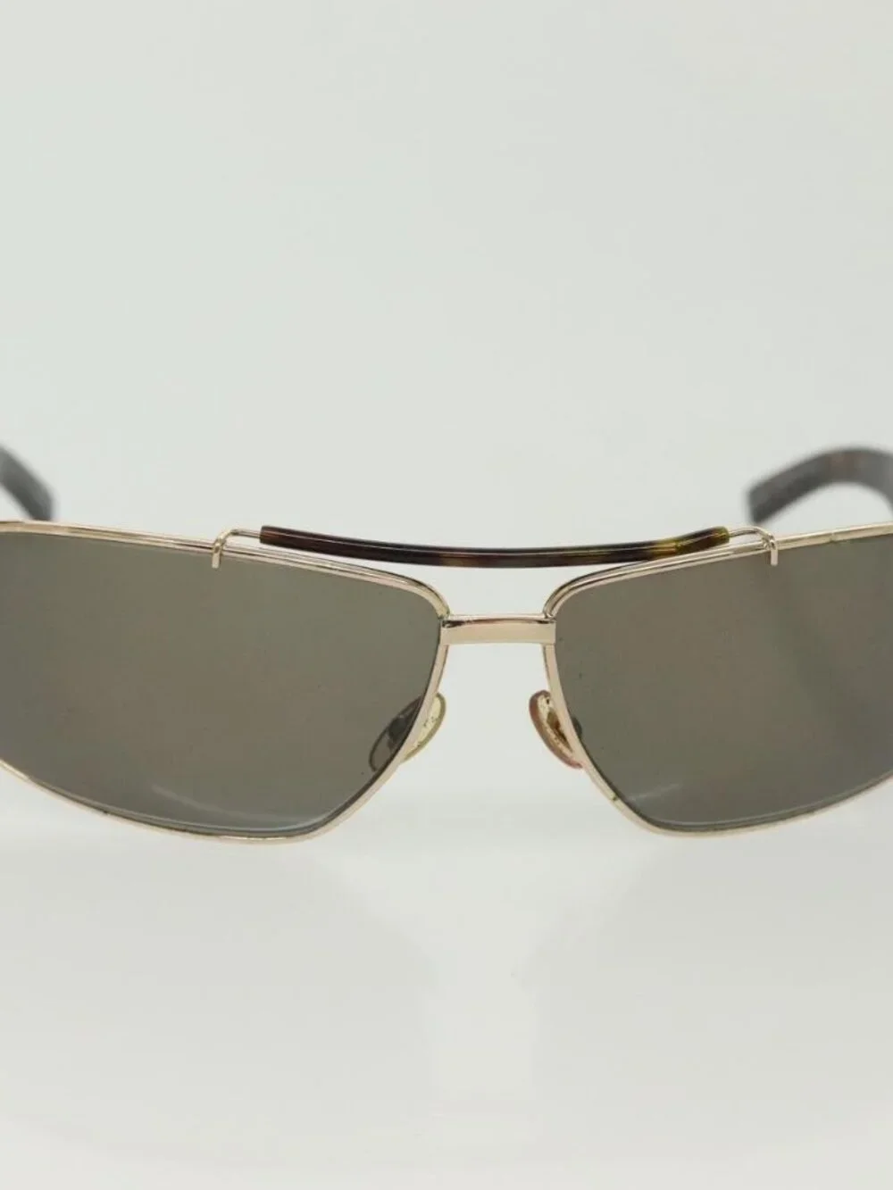 GUCCI Sunglasses Plastic Metal 2 Set Brown Black Auth bs29266
